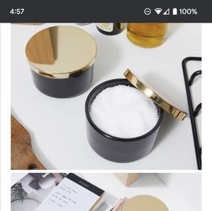 Z Gallerie-Pair of black and Gold Containers